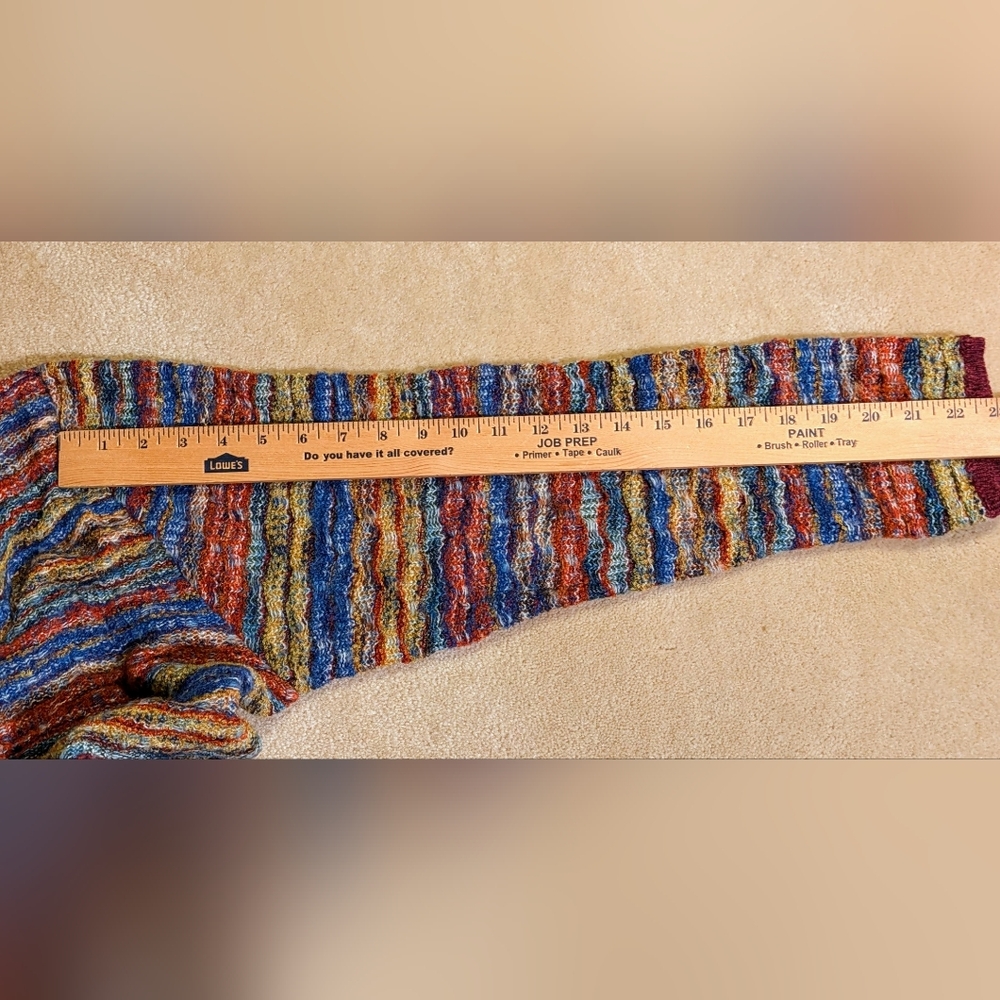 Women's Miss College Multi-color Soft Wool Blend Turtleneck Sweater | Size XL - Picture 8 of 10